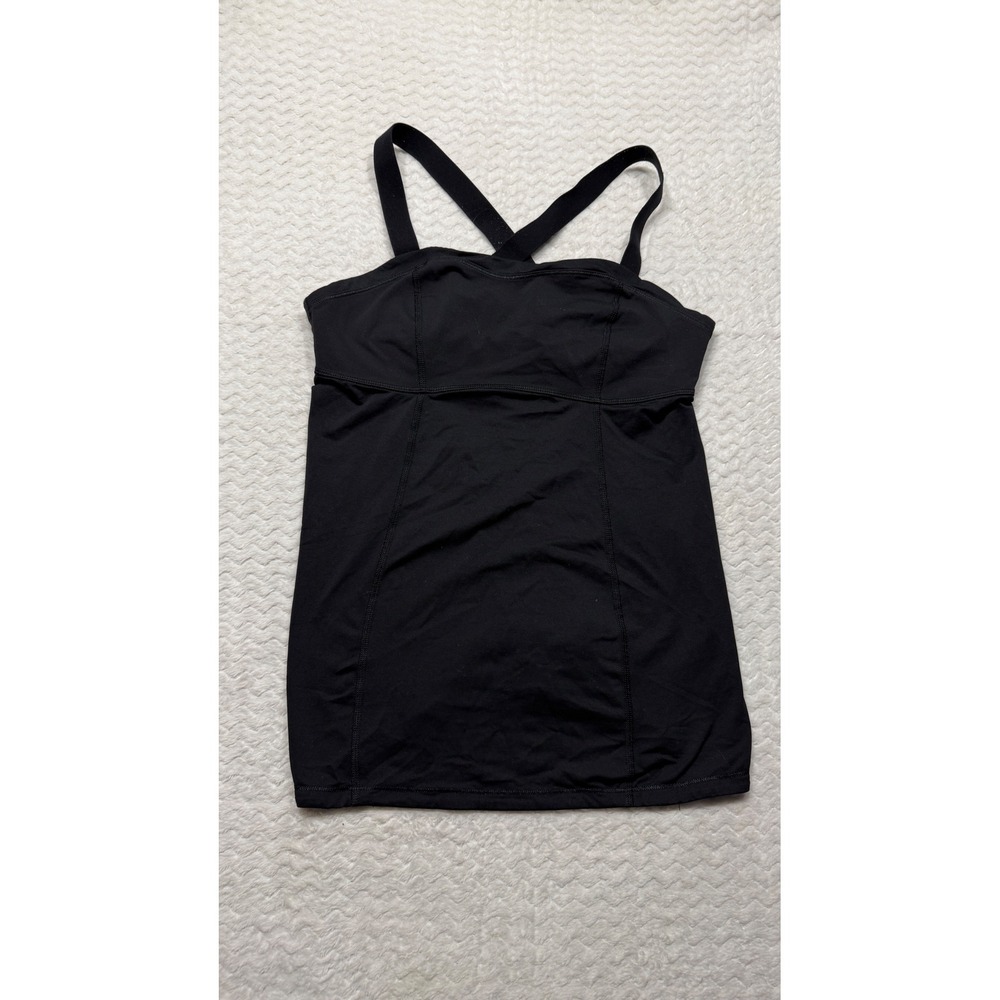 Lululemon Black Active Tank Top with Built-in Shelf Bra and Adjustable Straps